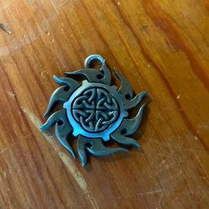 Fashion Victim 2000 Celtic Knot Pendant Sacred Talisman Tribal Flame Vintage